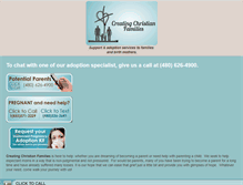 Tablet Screenshot of creatingchristianfamilies.com